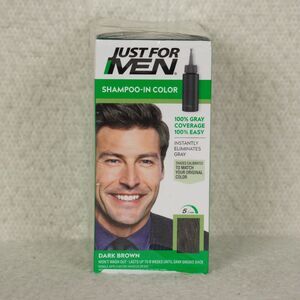 Just for MEN Shampoo-In Color Hair Coloring Kit H-45 Dark Brown 3-Pack Bundle